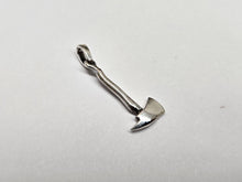 Load image into Gallery viewer, 925 Sterling Silver Antiqued Finished Fire Axe Pendant 3/4 (19mm) Inch Tall
