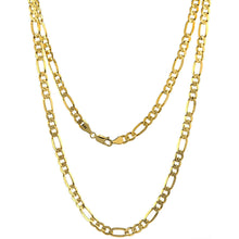 Load image into Gallery viewer, Authentic 10K Solid Yellow Gold Figaro Chain Necklace 5.5mm/20"~30"
