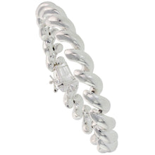 Load image into Gallery viewer, 925 Sterling Silver Thick San Marco Necklace Bracelet Women 10mm 8" to 20"

