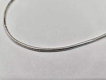 Load image into Gallery viewer, 925 Sterling Silver Round Omega Chain Necklace Women Italy 3mm 7" to 18"

