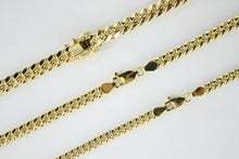 Load image into Gallery viewer, 14K Hollow Yellow Gold Miami Cuban Link Chain Men 4mm, 5mm, 5.5mm Sizes 16"~30"
