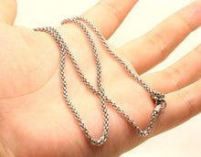 Load image into Gallery viewer, Stainless Steel Miniature Popcorn Chain Necklace 2.5mm Wide, Sizes 18-24 Inches
