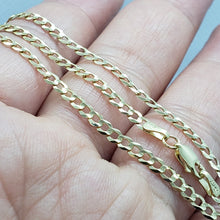 Load image into Gallery viewer, 10K Yellow Gold Solid Cuban Link Chain Curb Bracelet Men Women 1.8mm-10mm, 7"~9"
