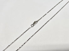 Load image into Gallery viewer, 925 Sterling Silver Rhodium Finish Faceted Pallini Bead Ball Chain 1.5mm 18 Inch
