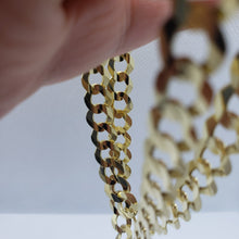 Load image into Gallery viewer, 10K Yellow Gold Solid Cuban Link Chain Curb Necklace Bracelet 7mm, 8"~30"

