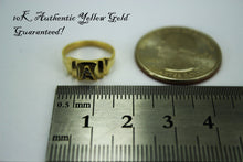 Load image into Gallery viewer, Authentic 14K Yellow Gold Initial Ring for Baby Kids Children Size 1 ~ 3
