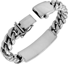 Load image into Gallery viewer, 925 Sterling Silver Heavy Miami Cuban Link ID Bracelet for Men 18mm 8" 8.5" 9"

