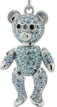 Load image into Gallery viewer, Movable Teddy Bear Key Chain Crystal Key Ring 4 1/2 inches long
