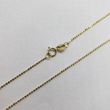 Load image into Gallery viewer, Authentic 14k Solid Gold Stamped Bead Chain Necklace 3 Color 1mm / 16" 18" 20"

