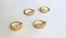 Load image into Gallery viewer, Authentic 10k Solid Yellow Gold Cubic Zirconia Polished Crown Ring [2 Styles]
