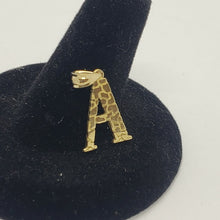 Load image into Gallery viewer, 10K Yellow Gold Nugget Initial A to Z Alphabet Pendant Charm w/out Rope Chain
