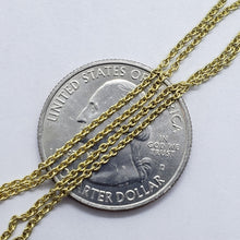 Load image into Gallery viewer, 14K Solid Yellow Gold Cable Link Chain Necklace Women Girl 1.3mm 16" 18" 20"
