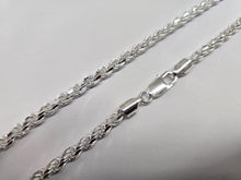 Load image into Gallery viewer, 925 Sterling Silver Thick Rope Chain Necklace Diamond Cut 4.5mm 7" to 30"
