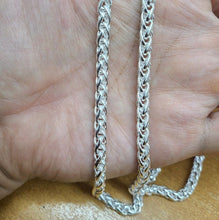 Load image into Gallery viewer, 925 Sterling Silver Spiga Wheat Chain Necklace Bracelet Men Women 5mm 7~30 inch

