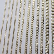 Load image into Gallery viewer, 10K Yellow Gold Hollow Cuban Curb Chain Link Necklace Bracelet 5.5mm 7mm 7"~30"
