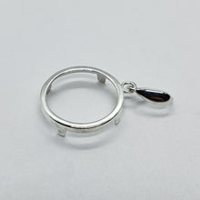 Load image into Gallery viewer, 925 Sterling Silver Penny Bezel 19 mm Coins Prong Back Round Edge 1 Cent No Coin
