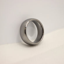 Load image into Gallery viewer, Tungsten Carbide Plain Smooth Domed Mirror Polish Finish Wedding Band Ring 8mm
