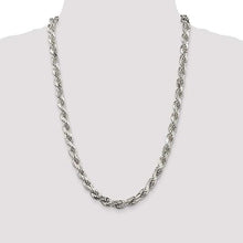 Load image into Gallery viewer, 8mm Sterling Silver DC Rope Chain Necklaces Bracelets Handmade Italy 8 to 30 in
