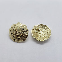 Load image into Gallery viewer, 10K Gold Authentic Nugget Round Diamond Cut Stud Earrings for Men Women 4 Sizes
