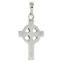 Load image into Gallery viewer, 925 Sterling Silver Large Flat Plain Celtic Cross Pendant 1 1/8 (28mm) Inch Tall
