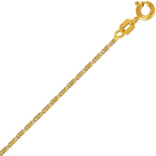 Load image into Gallery viewer, Authentic 14K Gold D/C Twisted Box Chain Necklace 3 Colors / 1-1.5mm / 16"-24"
