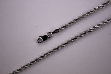 Load image into Gallery viewer, 10K White Gold Rope Twist Link Diamond Cut Chain Necklace 2.2mm ~ 5mm 16" ~ 30"
