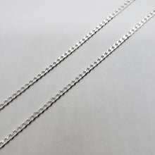 Load image into Gallery viewer, 925 Sterling Silver Curb Cuban Link Chain Necklaces Men Women 2.1mm Size 16"~30"
