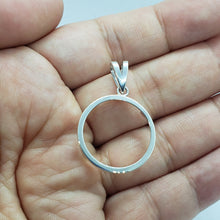 Load image into Gallery viewer, Sterling Silver Nickel Bezel 22 mm Coins Prong Back Square Edge 5 Cent No Coin
