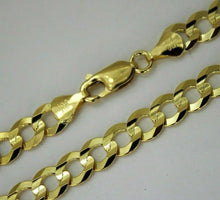 Load image into Gallery viewer, 10K Solid Gold Cuban Curb Link Chain Necklace Bracelet Anklet 2mm~13mm 7"~36"
