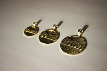 Load image into Gallery viewer, 10K Yellow Solid Gold Round Last Supper Diamond Cut Pendant 3 sizes
