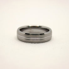 Load image into Gallery viewer, Tungsten Carbide Convex Groove Satin Finish Beveled Edge Wedding Band Ring 6mm
