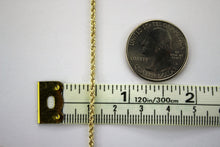 Load image into Gallery viewer, 10K Yellow Gold Nugget Initial A - Z Alphabet Pendant Charm &amp; Hollow Rope chain

