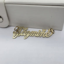 Load image into Gallery viewer, Authentic 14K Solid Yellow Gold Handmade Personalized Name Pendant w/out Rolo
