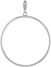 Load image into Gallery viewer, Sterling Silver Silver Eagle Bezel 41 mm Coins Prong Back 1 oz Coin Round Edge
