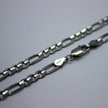 Load image into Gallery viewer, 14k Solid White Gold Figaro Chain Necklace 2.2mm - 6.2mm 16" - 30"
