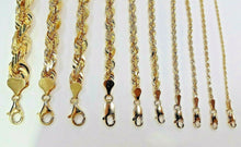 Load image into Gallery viewer, Authentic 10k Solid Yellow Gold D/C Rope Chain Necklace Men 1.5mm-9mm 16"-30"
