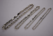 Load image into Gallery viewer, 10K White Gold Rope Twist Link Bracelet 1.5mm ~ 5mm 7" ~ 9"
