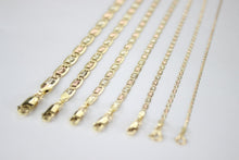 Load image into Gallery viewer, Authentic 14K Yellow White Rose Gold Tri-Color Valentino Chain 1.5-6mm/16"-26"
