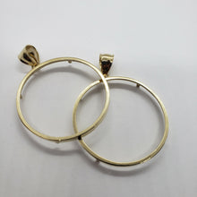 Load image into Gallery viewer, 14k Yellow Real Gold Coin Edge Holder Bezel 38.2 mm Pendant for Egle Pesos Coin
