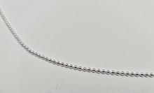 Load image into Gallery viewer, 925 Sterling Silver Thin Pallini Bead Ball Chain Necklace Bracelet 1.5mm 7-30 in

