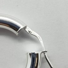 Load image into Gallery viewer, Sterling Silver 5mm Thick Tube Hoop Earrings Plain Polished 3/4-2 3/8 inch Round
