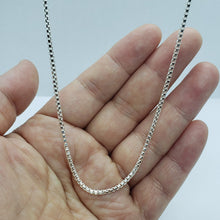 Load image into Gallery viewer, 925 Sterling Silver Round Box Chain Necklace High Quality 2.5mm 16"-30"
