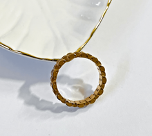 Load image into Gallery viewer, 14K Solid Yellow White Rose Gold Handmade Brick Chain Ring 4mm Band Size 4~10
