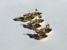 Load image into Gallery viewer, Authentic 10k Solid Yellow Gold Dome Nugget Stud Earrings Men Women Unisex
