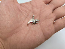 Load image into Gallery viewer, 925 Sterling Silver Adult and Calf Humpback Whales Pendant 3/4 Inch (19mm) Tall
