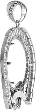 Load image into Gallery viewer, Silver Baguette Horse Horseshoe Mexican 50 Peso Gold Centenario Coin Bezel 37mm

