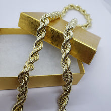 Load image into Gallery viewer, Authentic 10k Solid Yellow Gold Thick Heavy Rope Chain Necklace 9mm, 22"-30"
