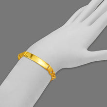 Load image into Gallery viewer, 14K Yellow Gold Figaro Chain ID Bracelet 10mm/10mm 8" 8.5" Engraving Available
