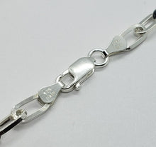 Load image into Gallery viewer, 925 Sterling Silver High Quality Paperclip Chain Necklace Bracelet 5.5mm 7"~30"
