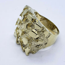 Load image into Gallery viewer, Authentic 10K Yellow Real Gold Nugget Extra Large Heavy Men Ring Sizes 10-15
